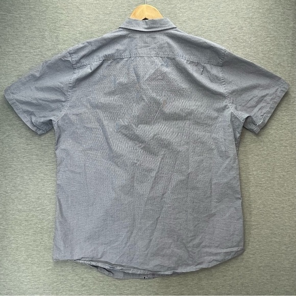 THOMAS Pink Men’s Blue White Plaid Shirt Size XL Short Sleeve Embroidered - Picture 6 of 9